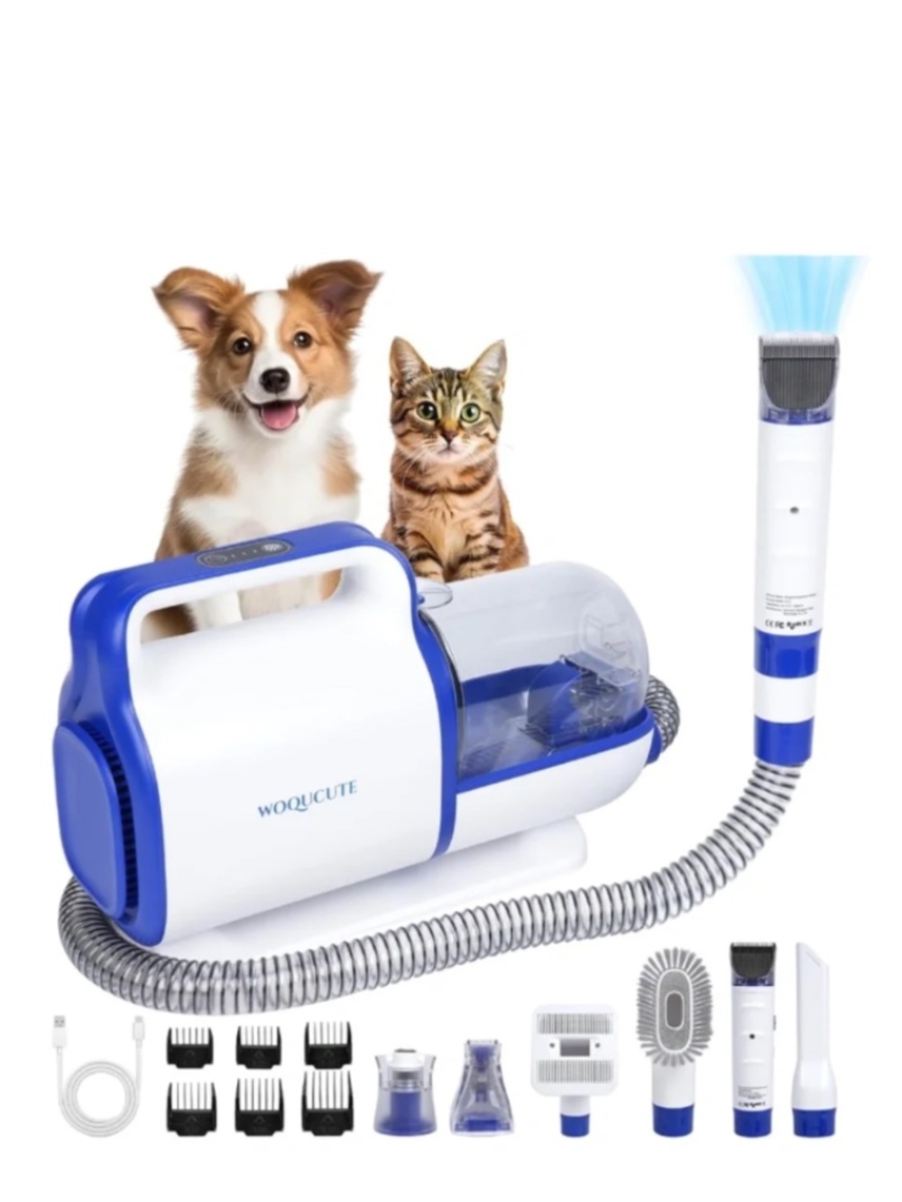 Cordless Rechargeable Pet Grooming and Vacuum Kit